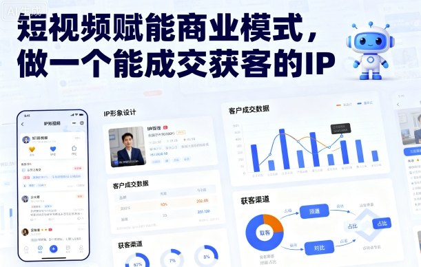 短视频赋能商业模式，做一个能成交获客的IP-圆梦资源网