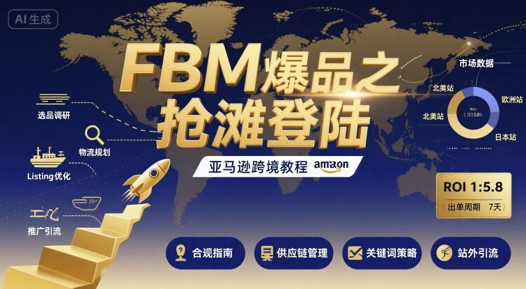 FBM爆品之抢滩登陆-亚马逊跨境教程-圆梦资源网